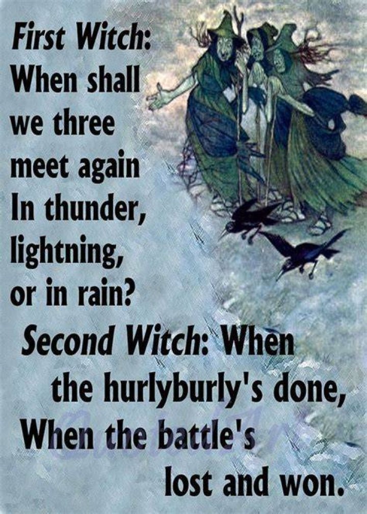 3 WITCHES Shakespeare MACBETH Quoted Art print Macbeth Pinterest