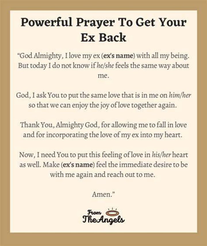 7 Prayers For My Ex To Come Back To Me Very Powerful
