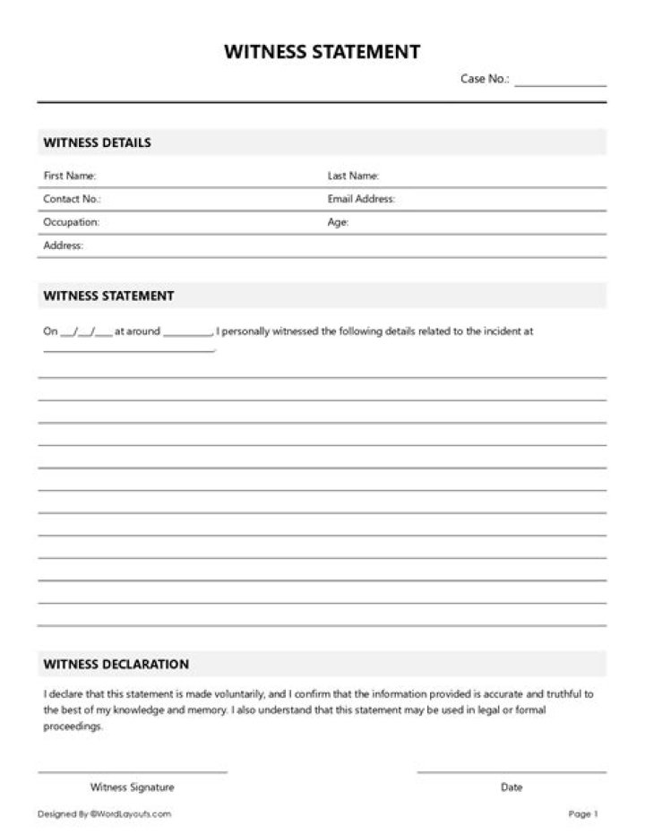 A Witness Statement (Doc)