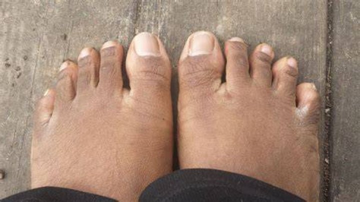 Black male feet