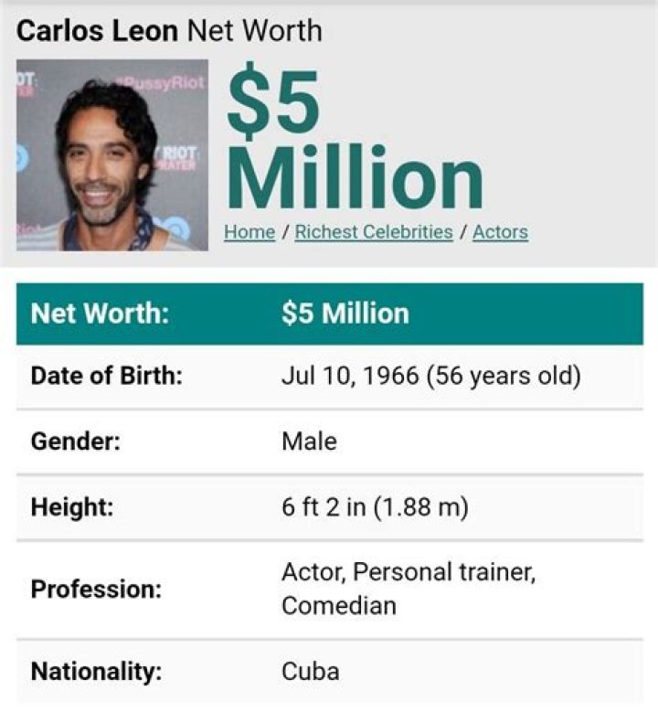 Carlos Leon Net Worth Net Worth Lists