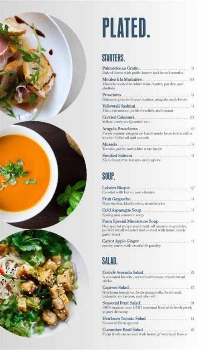 Fine Dining Menu Barnard Inn Restaurant