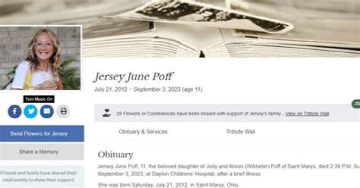 Jersey June Poff Obituary A Tribute to a Young and Vibrant Life