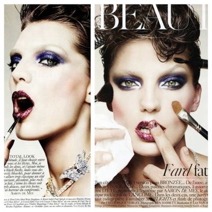 MUA Aaron de Mey Model Daria Werbowy (Vogue Paris May 2010) Daria