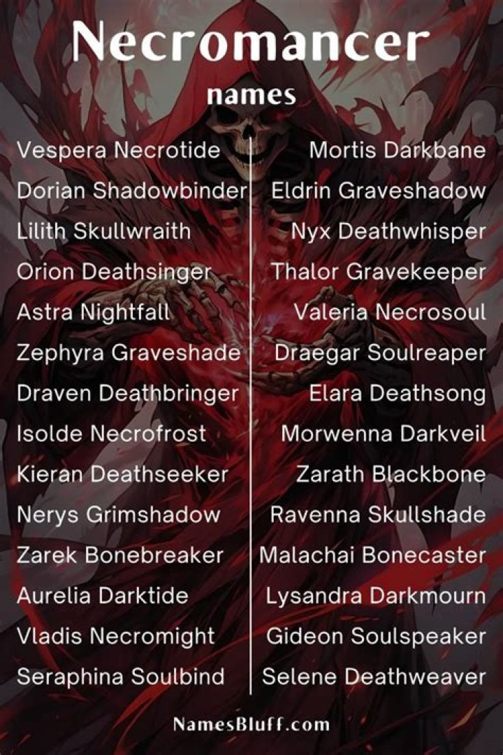 Necromancer Names Generator Your new master awaits you
