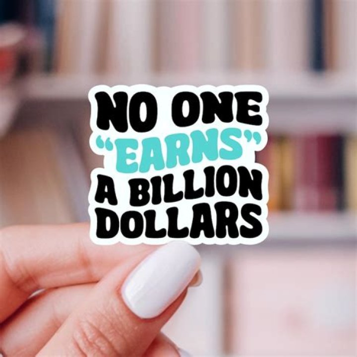No one earns a billion dollars pack of 3 or 5 stickers / Etsy