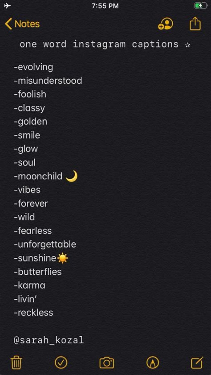 One word insta captions Instagram quotes, One word instagram captions