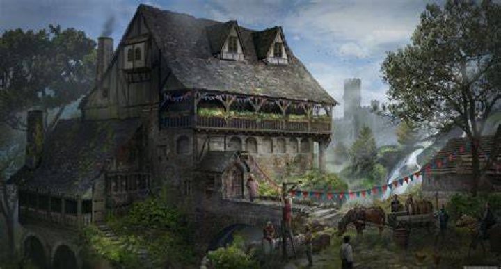 Party Preparations , Marco Gorlei Fantasy landscape, Fantasy