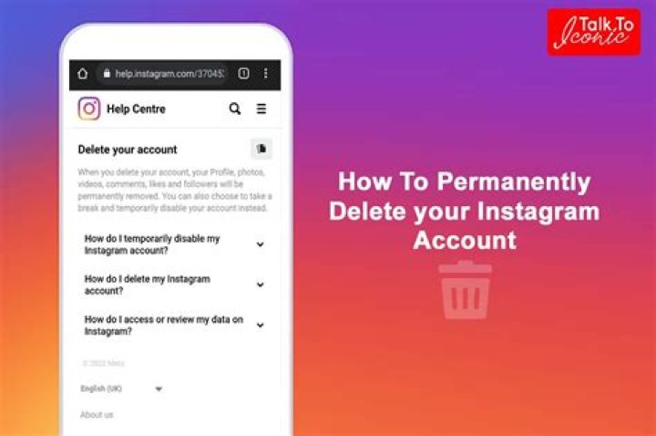Permanently Delete Instagram