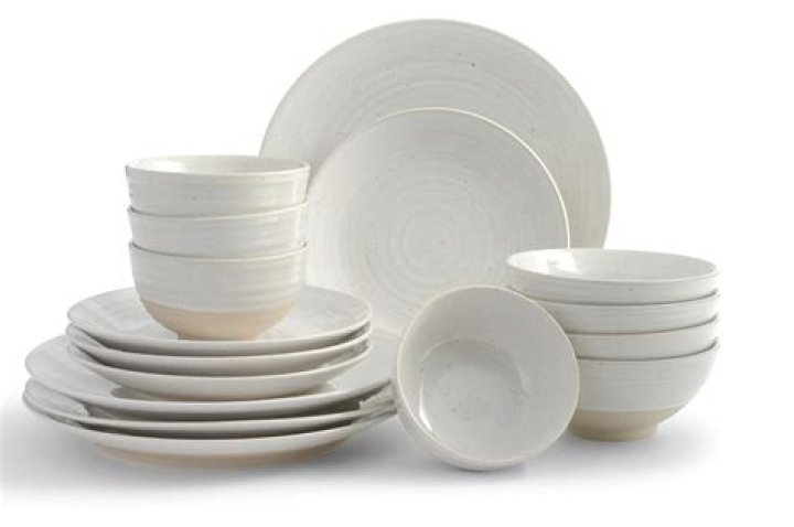 Sango 40-piece Bistro Cream Stoneware Dinnerware Set