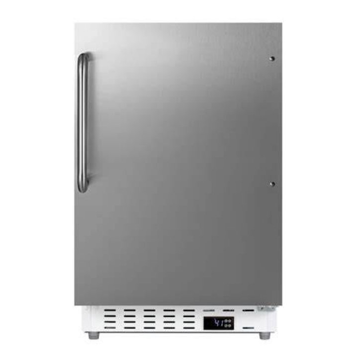 Summit 5.3 Cu. Ft. Compact Refrigerator / Freezer - Custom Panel / White Cabinet - BI540