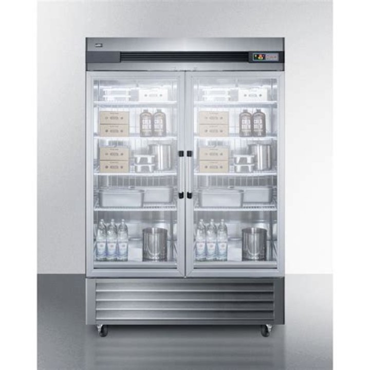 Summit 5.5 Cu. Ft. Compact Refrigerator - Stainless Steel / White Cabinet - FF6LBISSTB