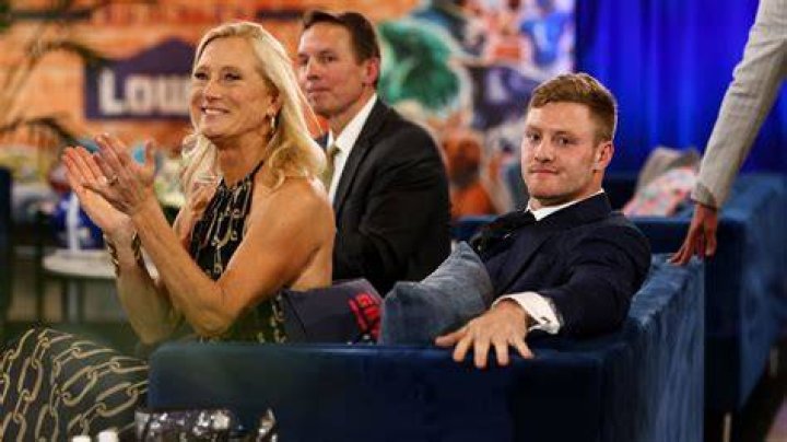 Will Levis waits to be drafted in the green room backstage during the